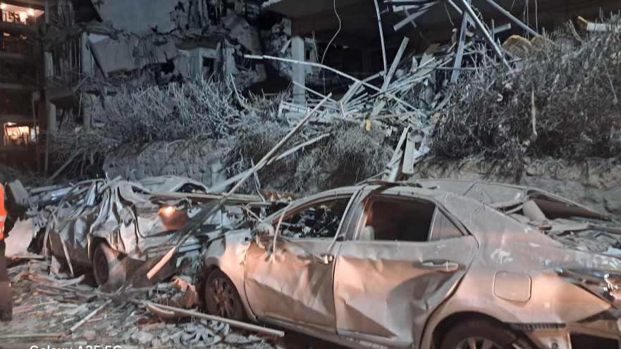 תיעוד פגיעה של טיל איראני