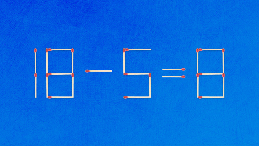 האם תצליחו לפתור את המשוואה באמצעות הזזת גפרור אחד בלבד?