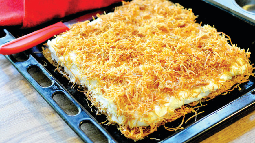  עוגת גבינה קדאיף או קרם שניט קדאיף