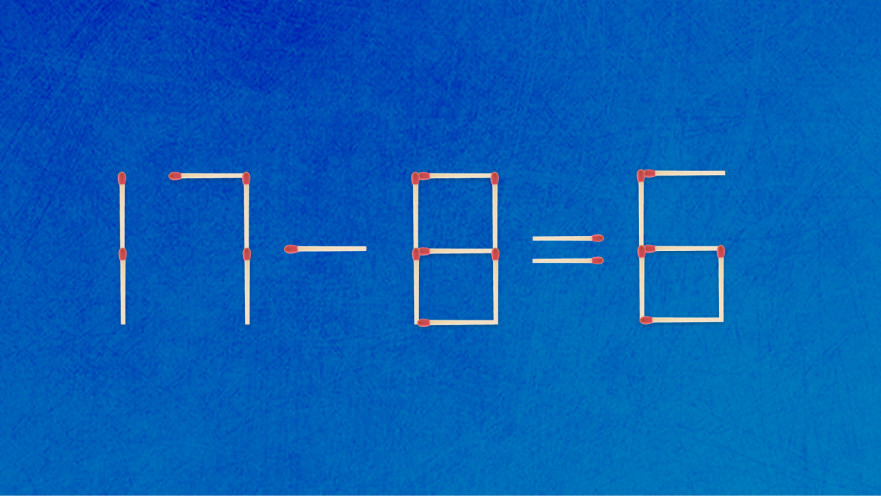 האם תצליחו לפתור את המשוואה באמצעות הזזת גפרור אחד בלבד?