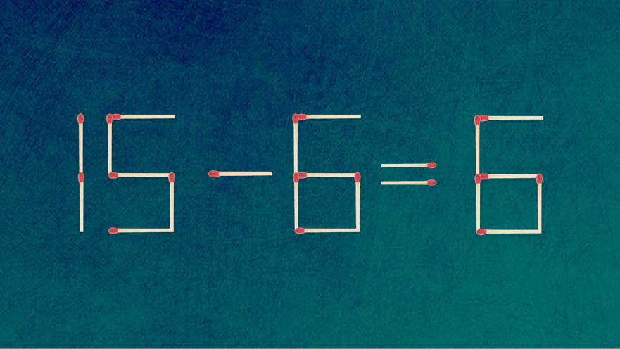 האם תצליחו לפתור את המשוואה באמצעות הזזת גפרור אחד בלבד?