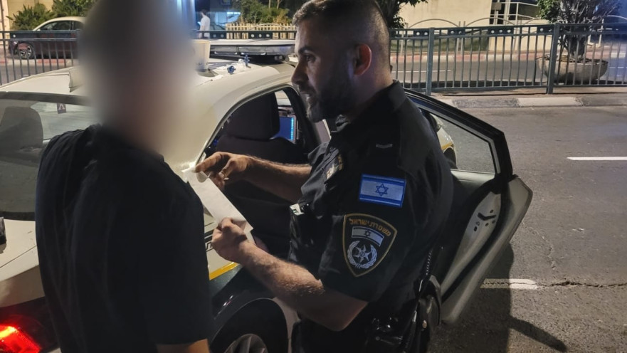 דוחות תנועה במבצע אכיפה במרחב דן 