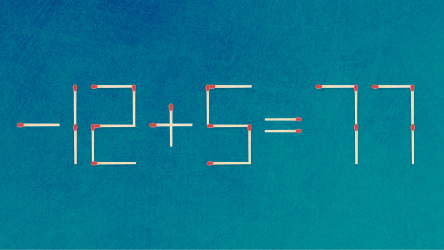 האם תצליחו לפתור את המשוואה באמצעות הזזת גפרור אחד בלבד?