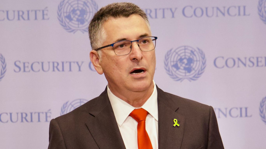 גדעון סער במטה האו"ם בניו יורק