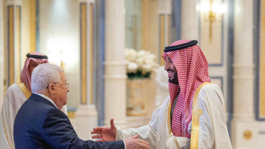 מוחמד בין סלמאן ואבו מאזן בריאד