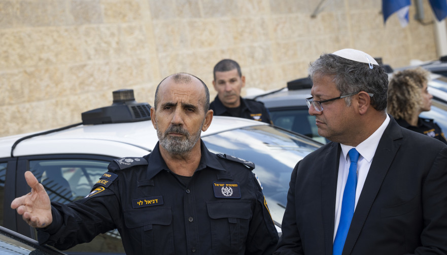איתמר בן גביר ודני לוי (צילום: חיים גולדברג פלאש 90)