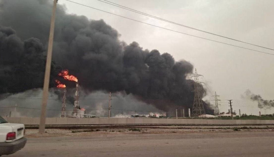 התקיפות במשהאר (צילום: רשתות איראניות)