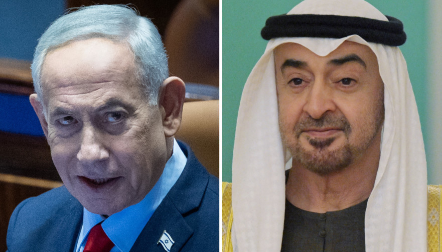 מוחמד בן זאיד, בנימין נתניהו (צילום: פלאש 90,רויטרס)
