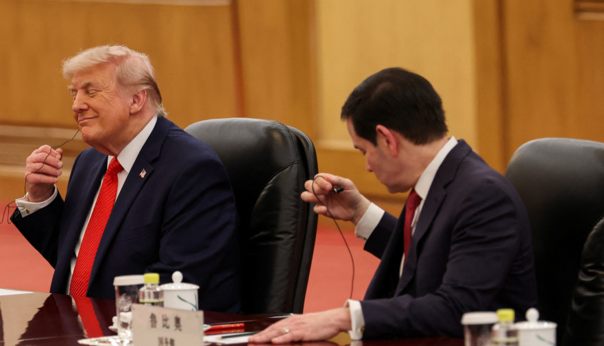 מרקו רוביו ודונלד טראמפ (צילום: REUTERS/Maxim Shemetov)