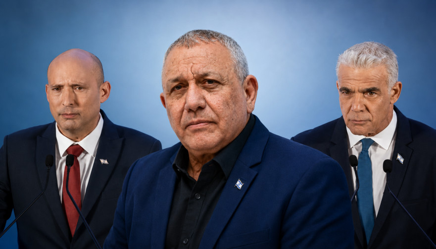 יאיר לפיד, גדי איזנקוט, נפתלי בנט (צילום: אבשלום ששוני,חיים גולדברג, פלאש 90)