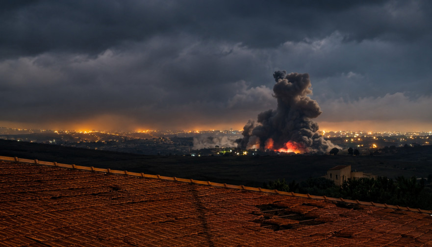 פיצוץ מנהרות הבופור (צילום: רשתות חברתיות,עיבוד מחשב: מעריב אונליין)
