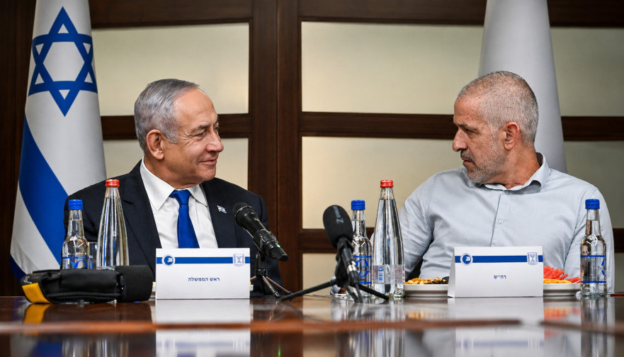 בנימין נתניהו, רונן בר (צילום: קובי גדעון, לע"מ)