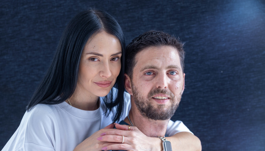 שורד השבי אלקנה בוחבוט ואשתו רבקה (צילום: יוסי אלוני)