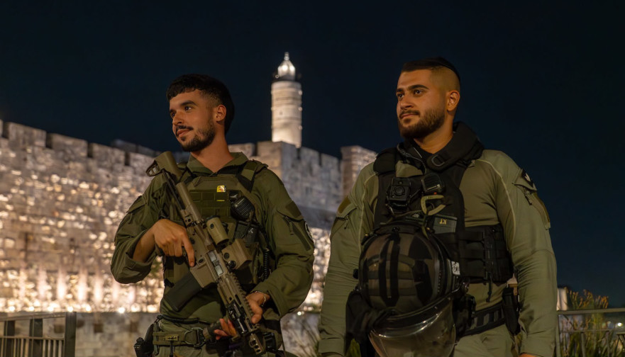 לוחמי מג"ב בירושלים (צילום: דוברות המשטרה)