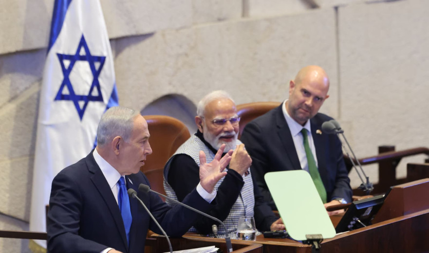 נרנדרה מודי בכנסת: "עם ישראל חי"