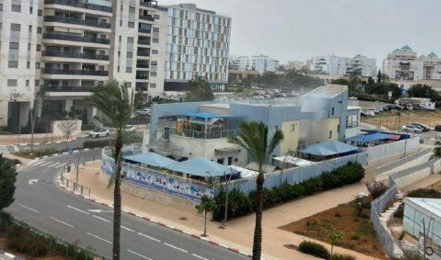 אחת הזירות בראשון לציון  - פגיעה בחצר גן ילדים; ללא נפגעים