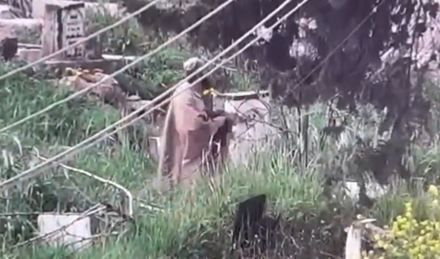 מגיע לבית העלמין ומבצע ירי: צפו בתיעוד ניסיון הפיגוע בחברון