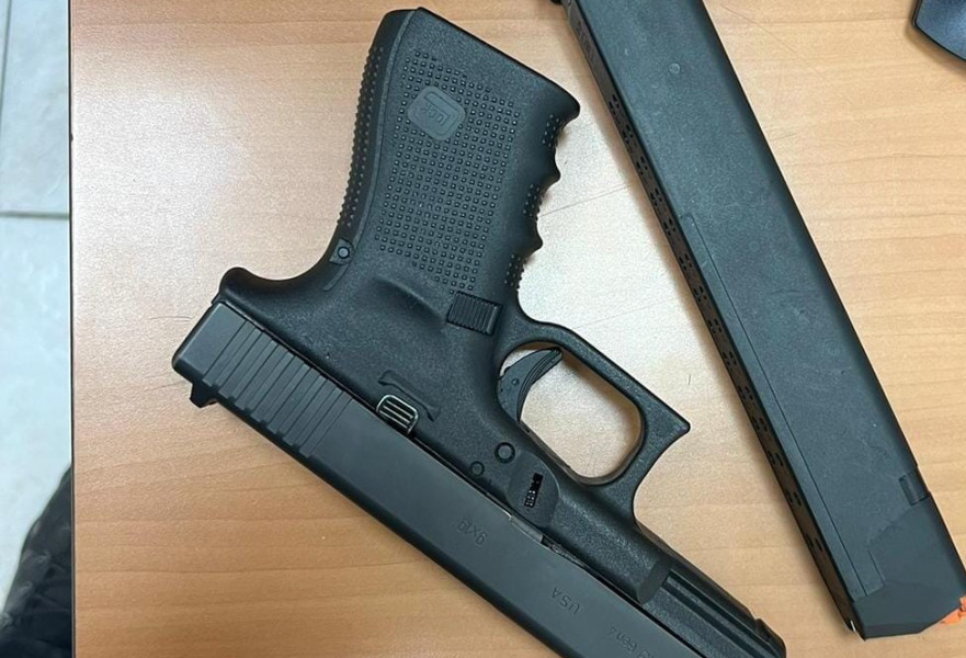  האקדח מסוג גלוק שעל פי החשד שימש את הצעיר מנצרת לביצוע הירי