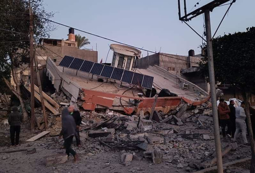 חאן יונס לאחר תקיפות צה''ל 