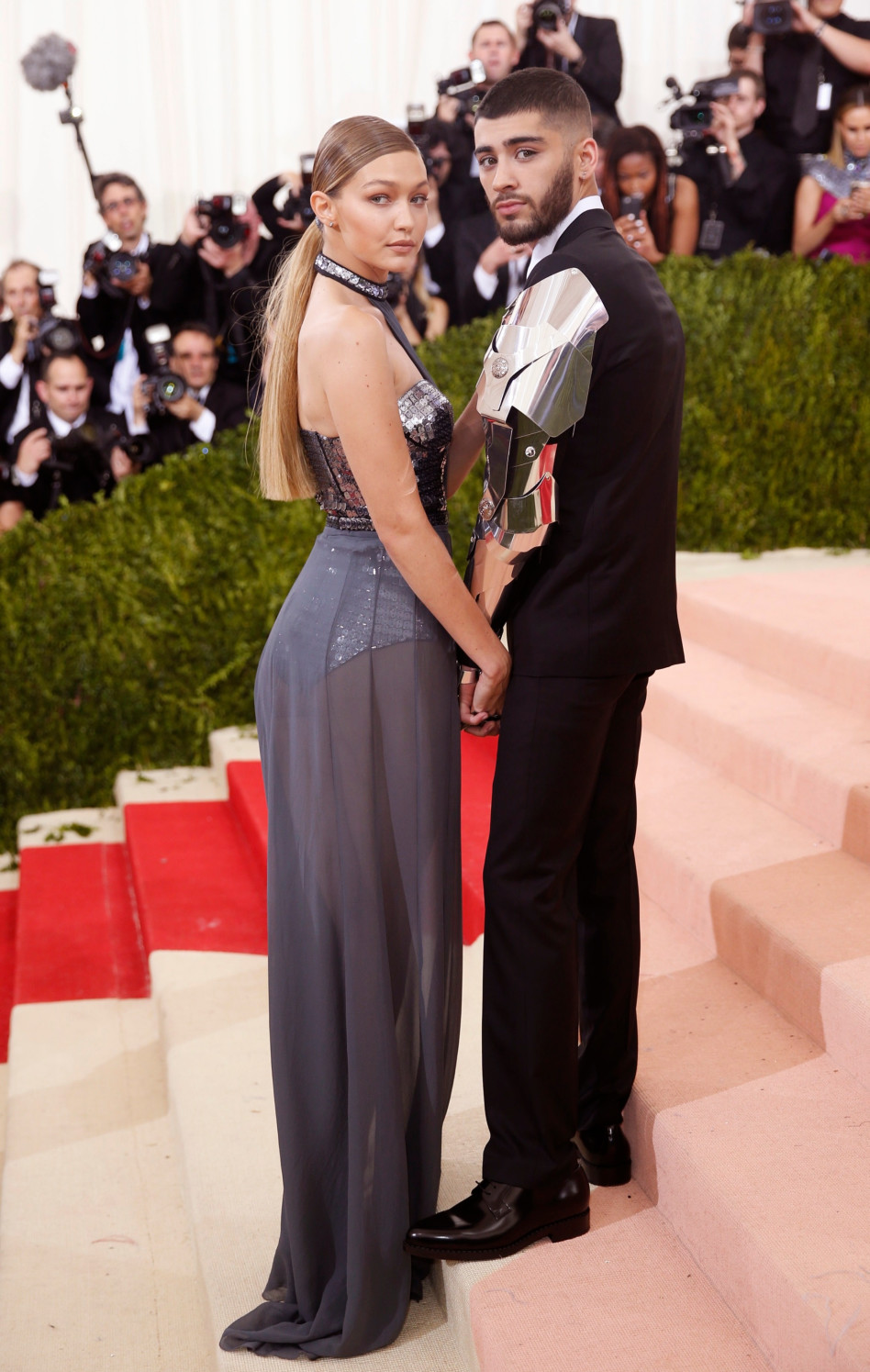 זאין מאליק, ג'יג'י חדיד (צילום: רויטרס)