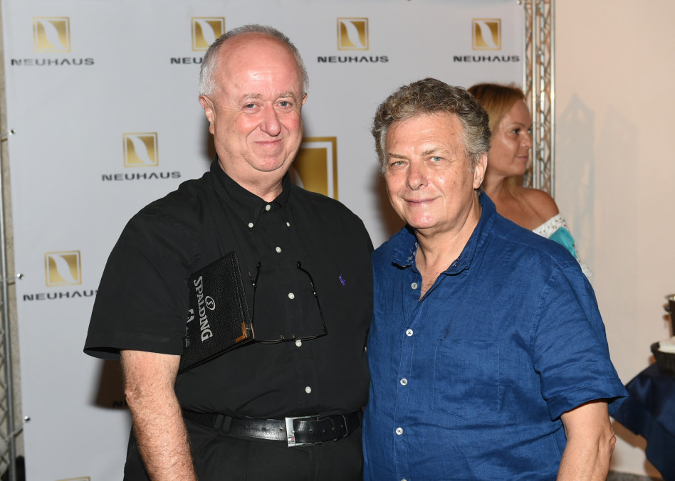 מאיר (פוגי) פניגשטיין עם צבי וילדר (צילום: מורג ביטון)