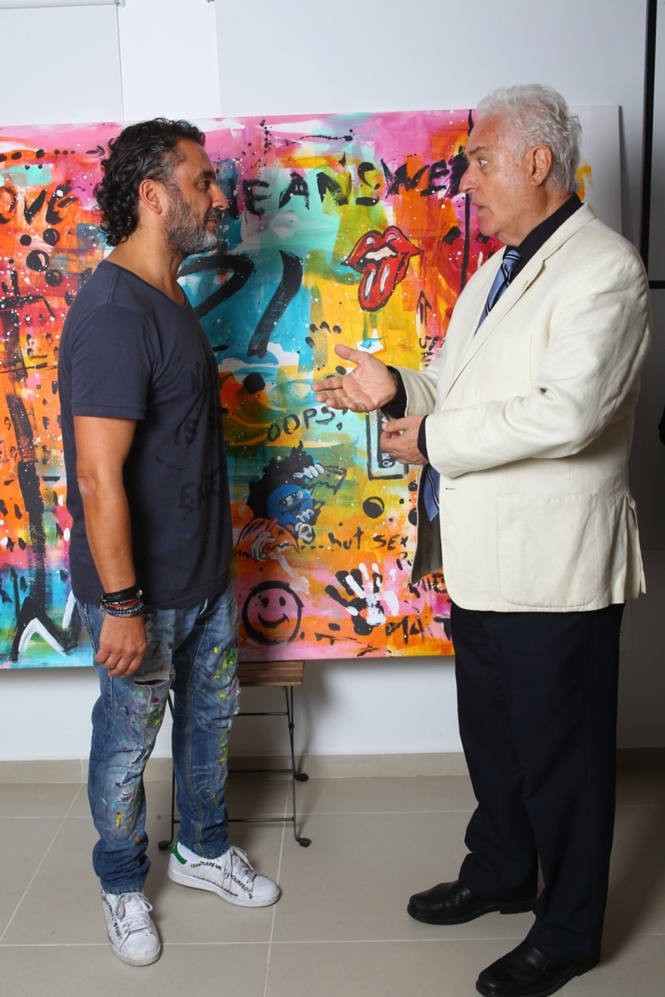 יצחק אלדן ומיכאל אדרי (צילום: OVALCׂ)