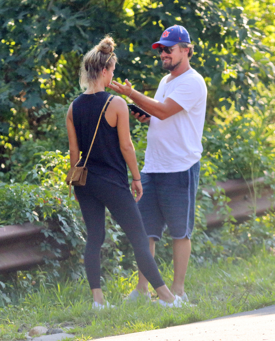 כשאת בוכה את לא יפה. לאונרדו דיקפריו ונינה אגדל (צילום: splashnews)