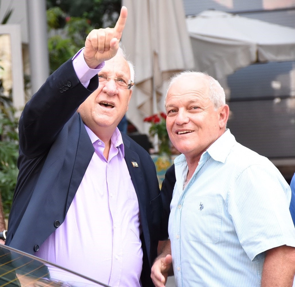 חיים כץ וראובן ריבלין (צילום: אביב חופי)