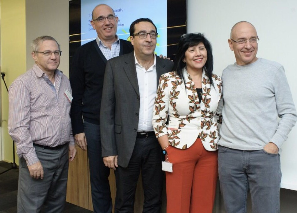 אורני פטרושקה, אתי לוצאטו, אלברט פרץ, יורם טיץ וכפיר לוצאטו (צילום: צבי תקשורת)