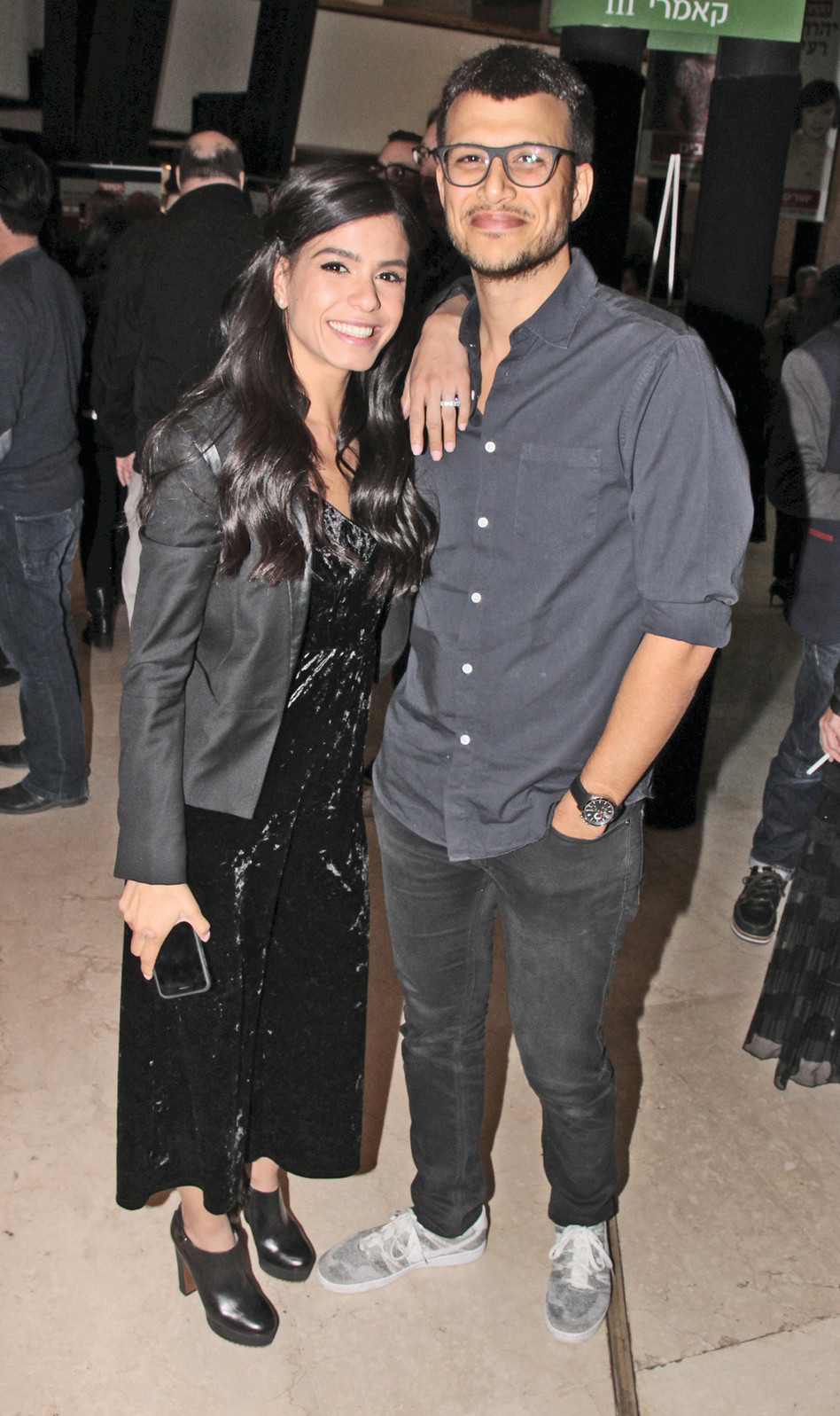 מיכל ויצמן ואסי עזר (צילום: אור גפן)