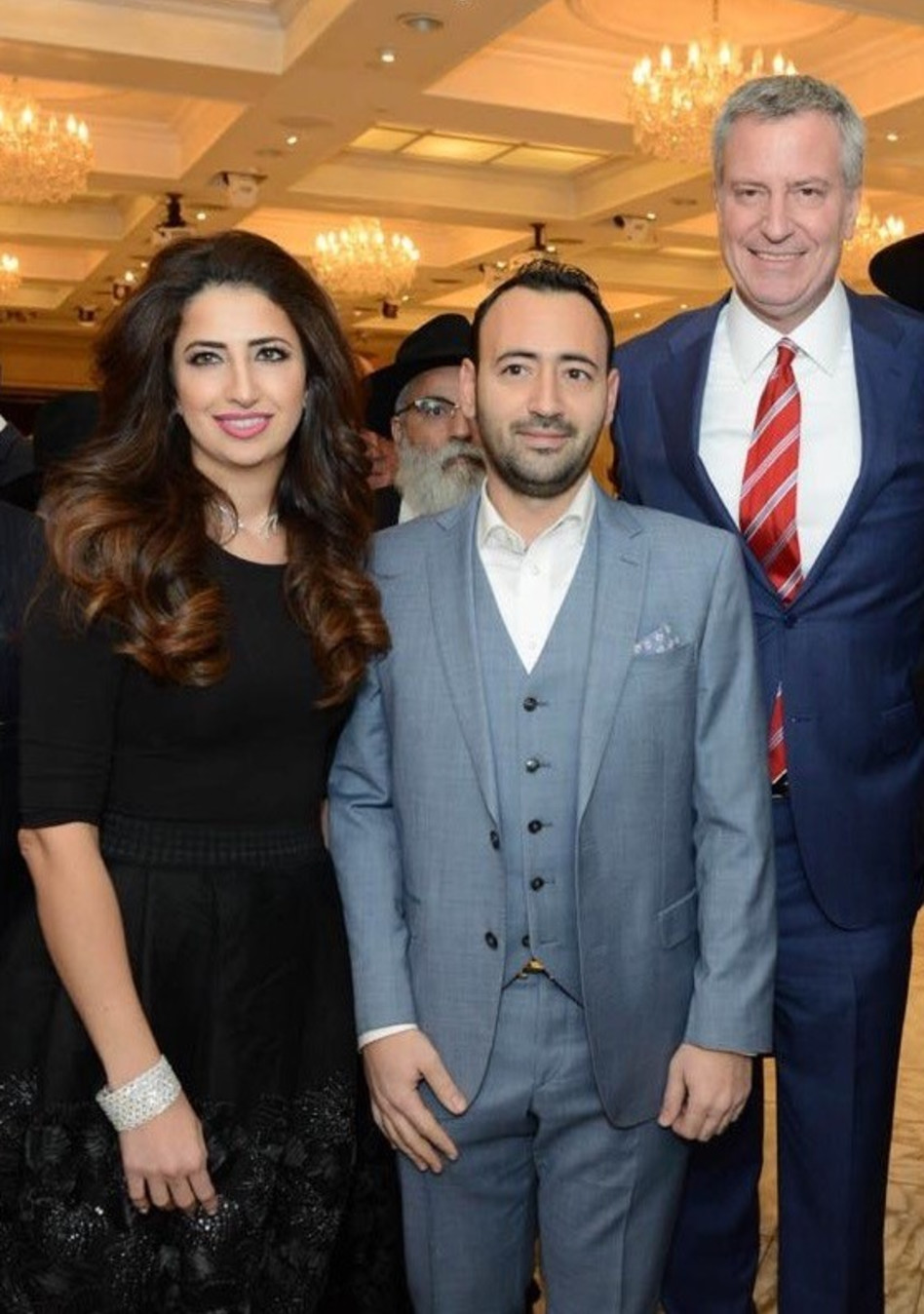 ביל דה בלאזיו, גבריאל וחגית לבייב-סופייב (צילום: אור אבנר)