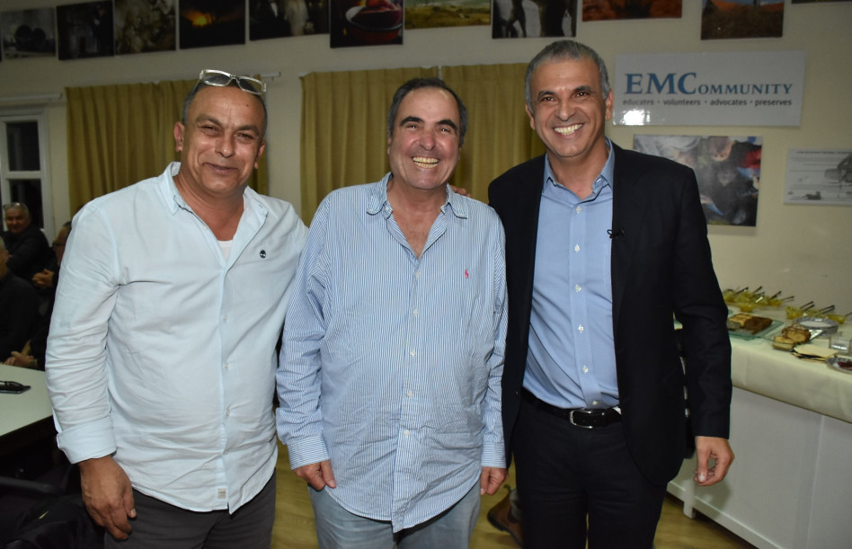 משה כחלון, שלמה אהרונישקי ונתן ביטון (צילום: אביב חופי)