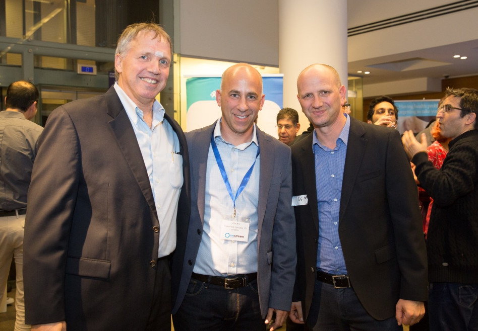 עודד טל גיא פרג ואילן בירנפלד (צילום: דפנה גזית)