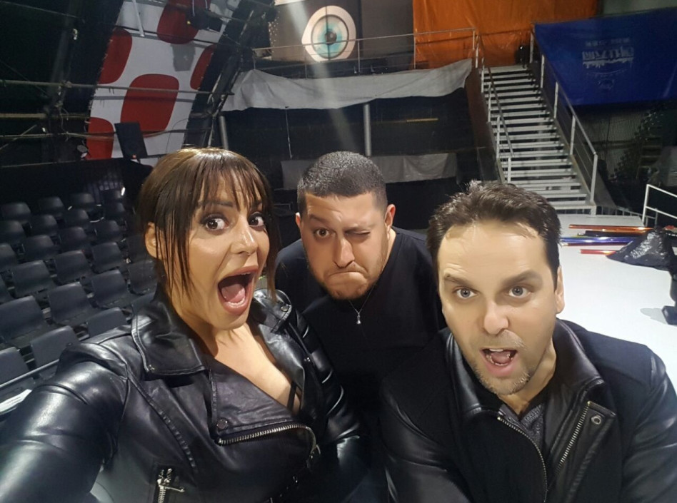 נראה שונה לא בשידור. נסרין קדרי חגי אוזן וברי יחזקאל (צילום: צילום פרטי)