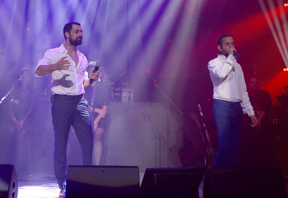 מעולם לא היו רק שניהם על הבמה. אסי ישראלוף וציון ברוך (צילום: אלוני מור)