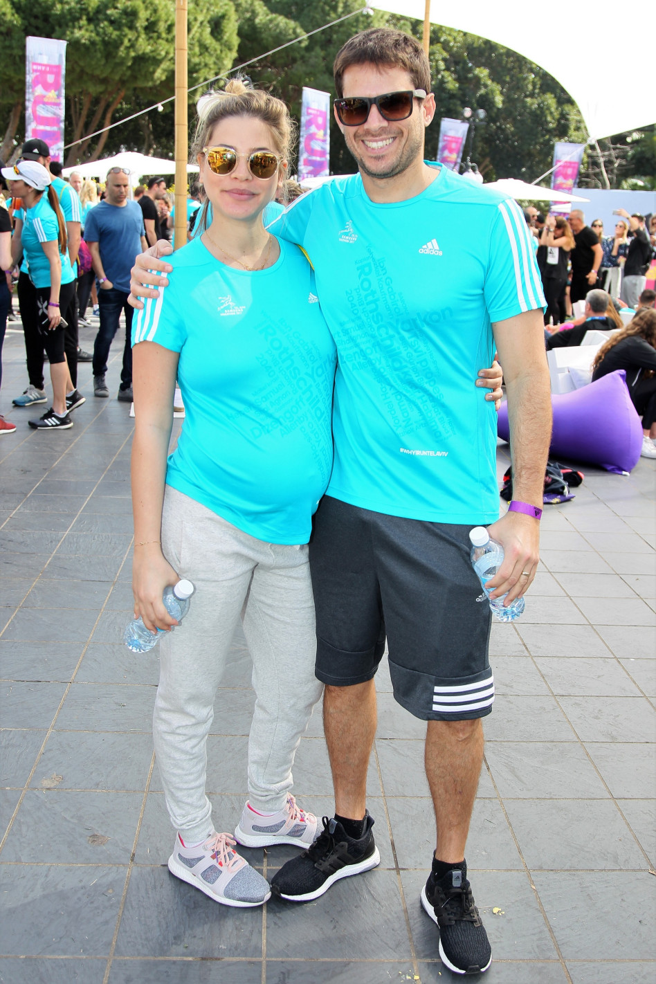 אלופה. שיר מורנו ובעלה (צילום: ראובן שניידר)