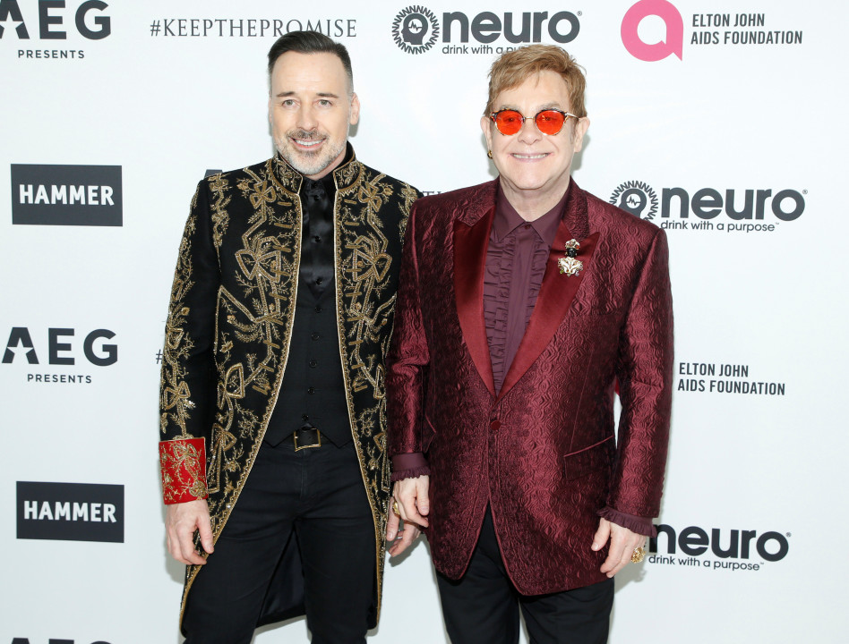 מהממים. אלטון ג'ון ודיוויד פורניש (צילום: רויטרס)