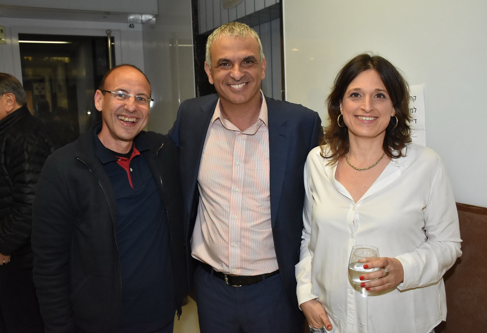 נגה רובינשטיין, משה כחלון וגיל שרון (צילום: אביב חופי)