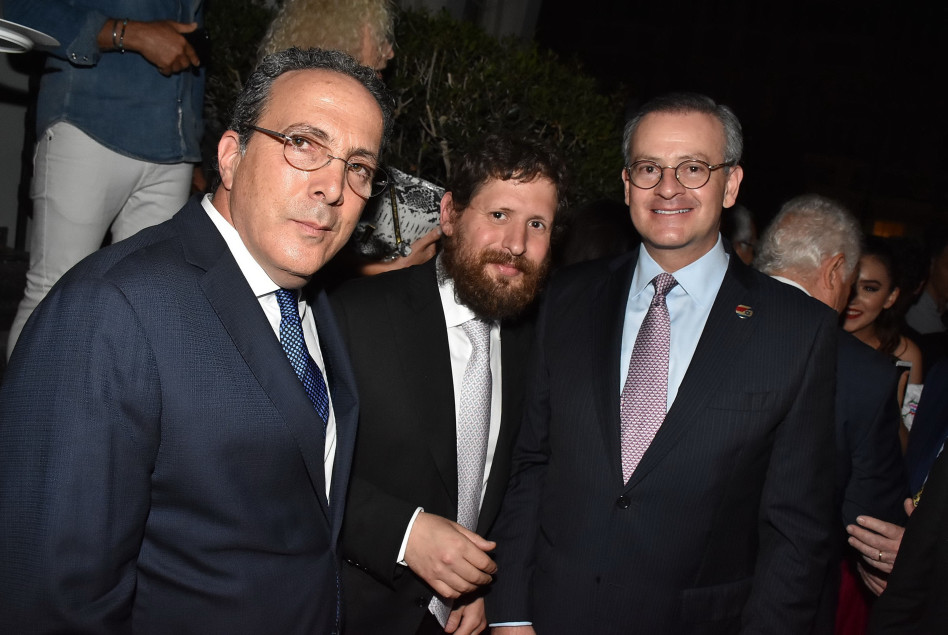 מנואל גונזאלס סאנז, שולם לפידות ונתן אלאלוף (צילום: אביב חופי)