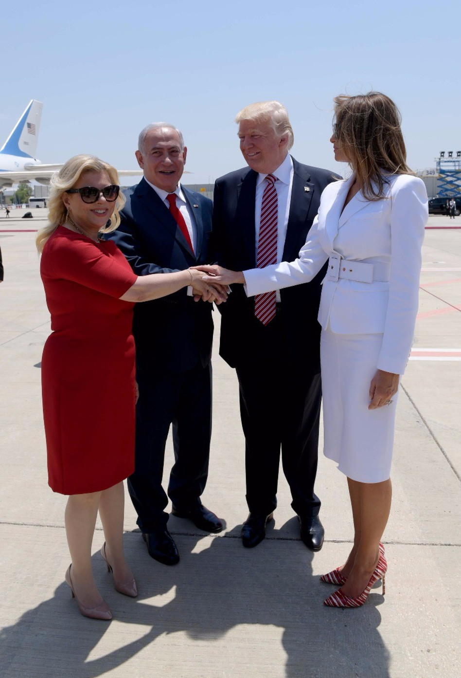 מרימים. הזוג טראמפ ונתניהו (צילום: אבי אוחיון)