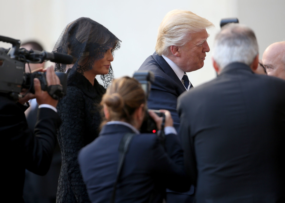 אמן. הזוג טראמפ (צילום: גטי)