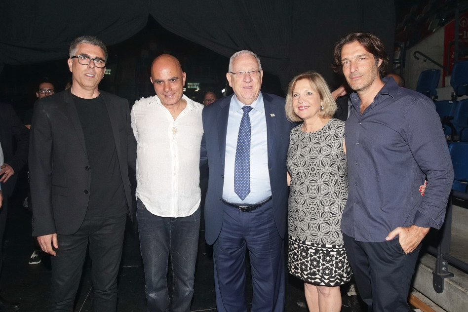 אמיר גיא, תלמה בירו, רובי ריבלין, יגאל בראון ויוסי לובטון (צילום: שוקה כהן)