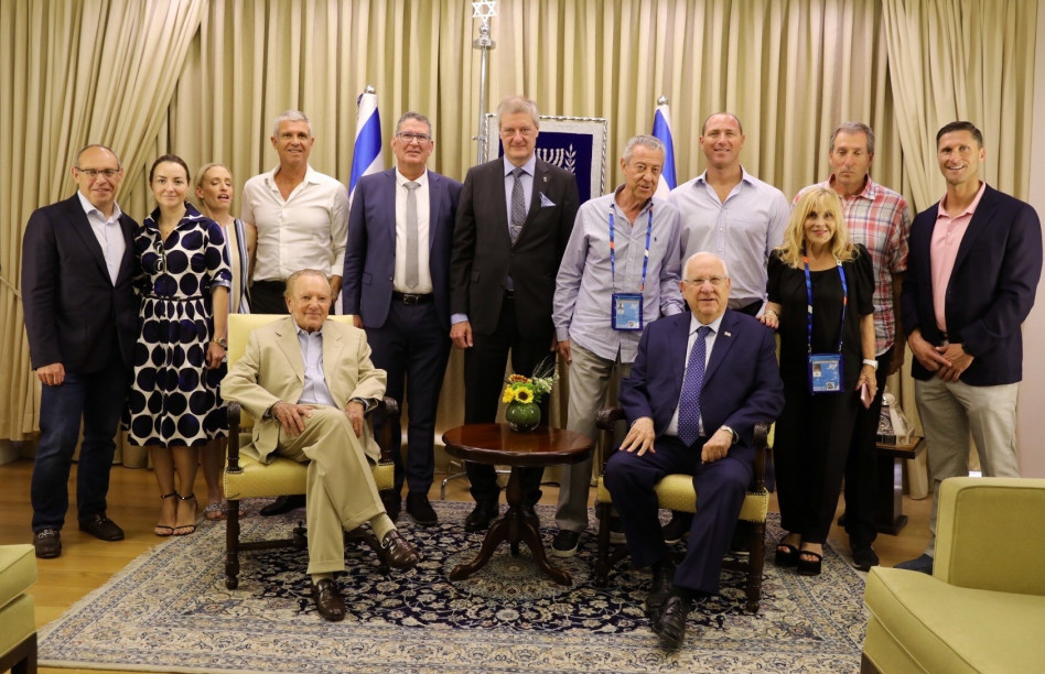 המשלחת בבית הנשיא (צילום: איתמר גרינברג)