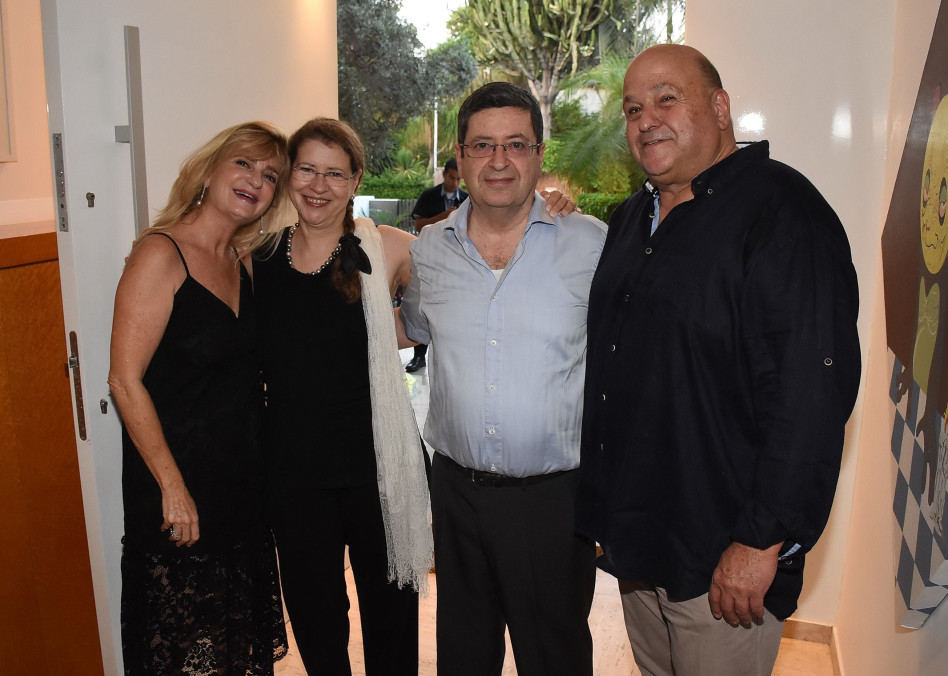 דוד פורר, מורי ודוריס ארקין ומיכל פורר (צילום: אביב חופי)