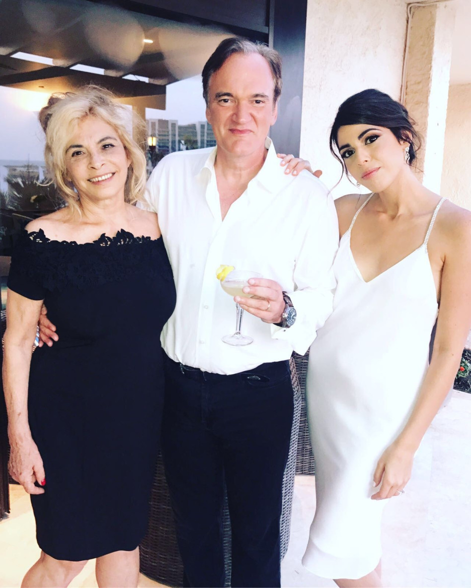 דניאלה פיק, קוונטין טרנטינו ומירית שם אור (צילום:ניר סגל)