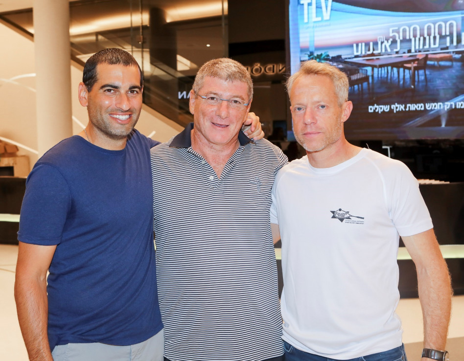 אביב בושינסקי, אליעזר שקדי ואנדי רם (צילום: רפי דלויה)