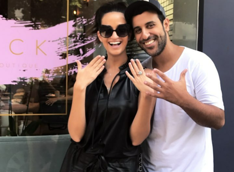 מזל טוב. דודו אהרון ונטלי לוי (צילום: אינסטגרם)