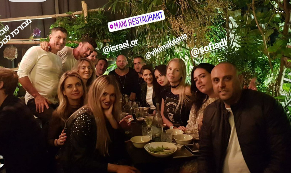 מבלים יחדיו. קסניה טרנטול, ישראל אור וחברים (צילום: אינסטגרם)