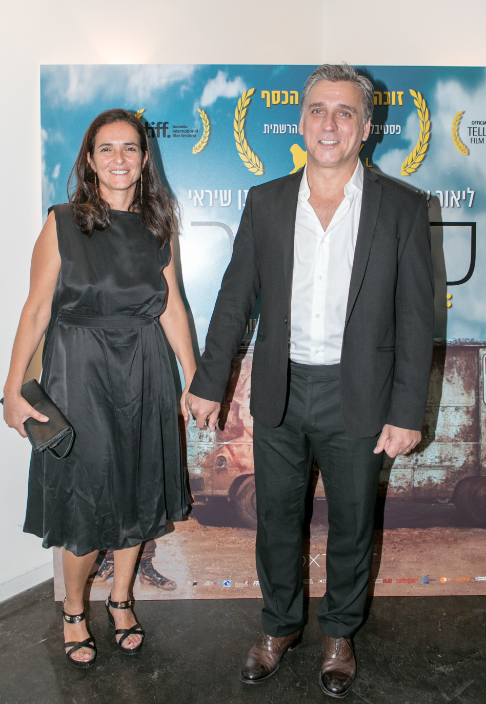 כוכב הערב, ליאור אשכנזי וזוגתו. (צילום: עופר חן)