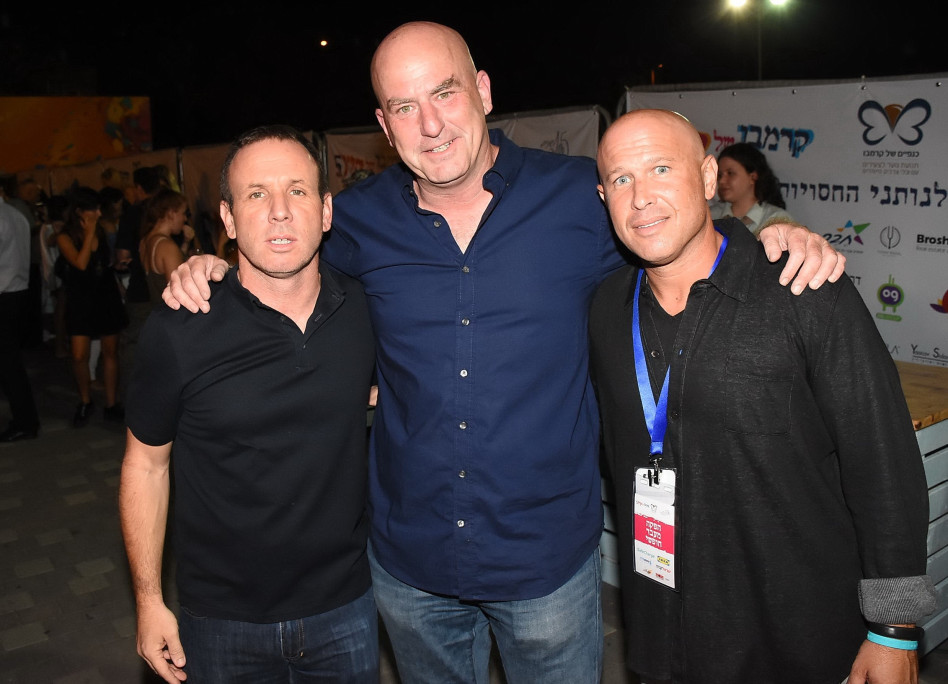 ניר ברונשטיין, אבי באום ועמוס אפל (צילום: אביב חופי)